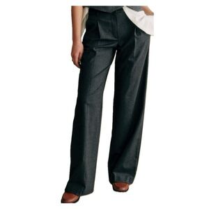 Sezane size 42 Women's Gray Wide-Leg Pants, excellent condition